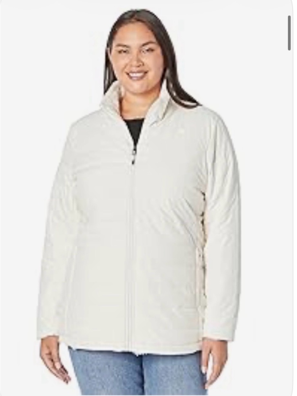 The North Face Women's Size 2x White Mossbud Reversible Insulated Jacket.